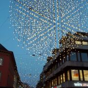 Weihnachtsbeleutchtung Blick Badstrasse